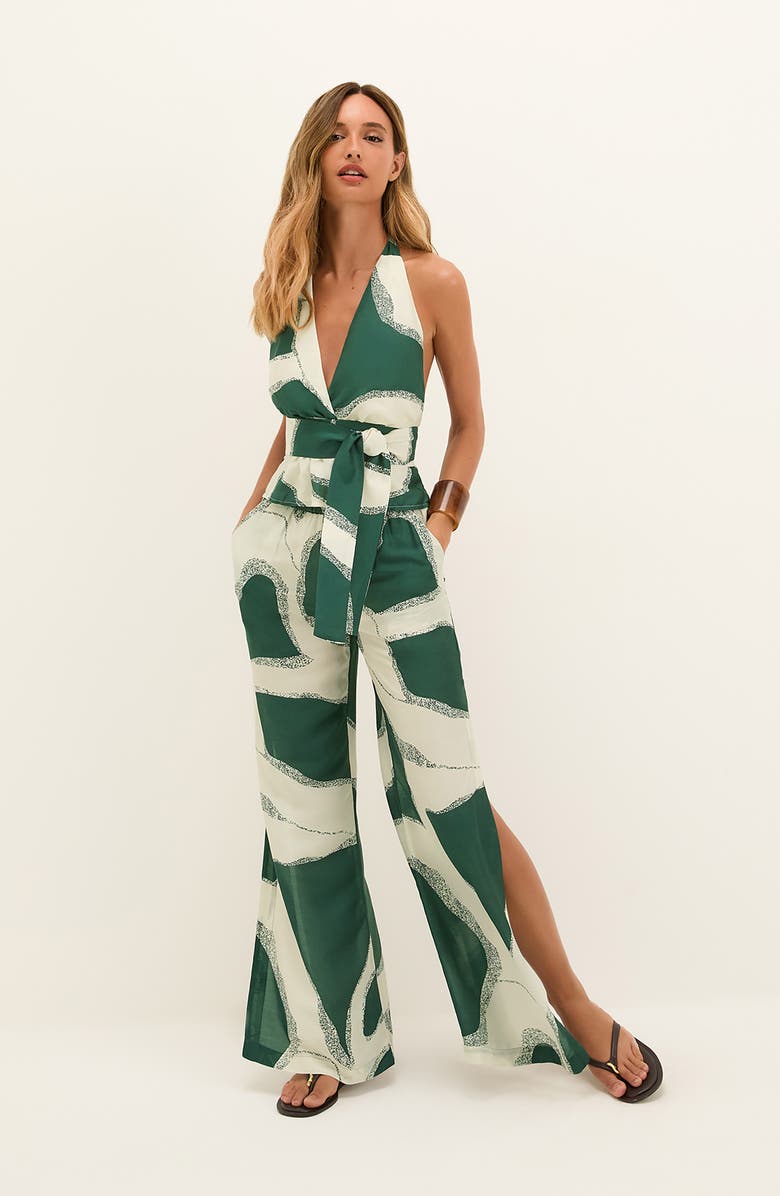 ViX Paula Hermanny Enigma Lea Slit Hem Cover-Up Pants, Alternate, color, Multi