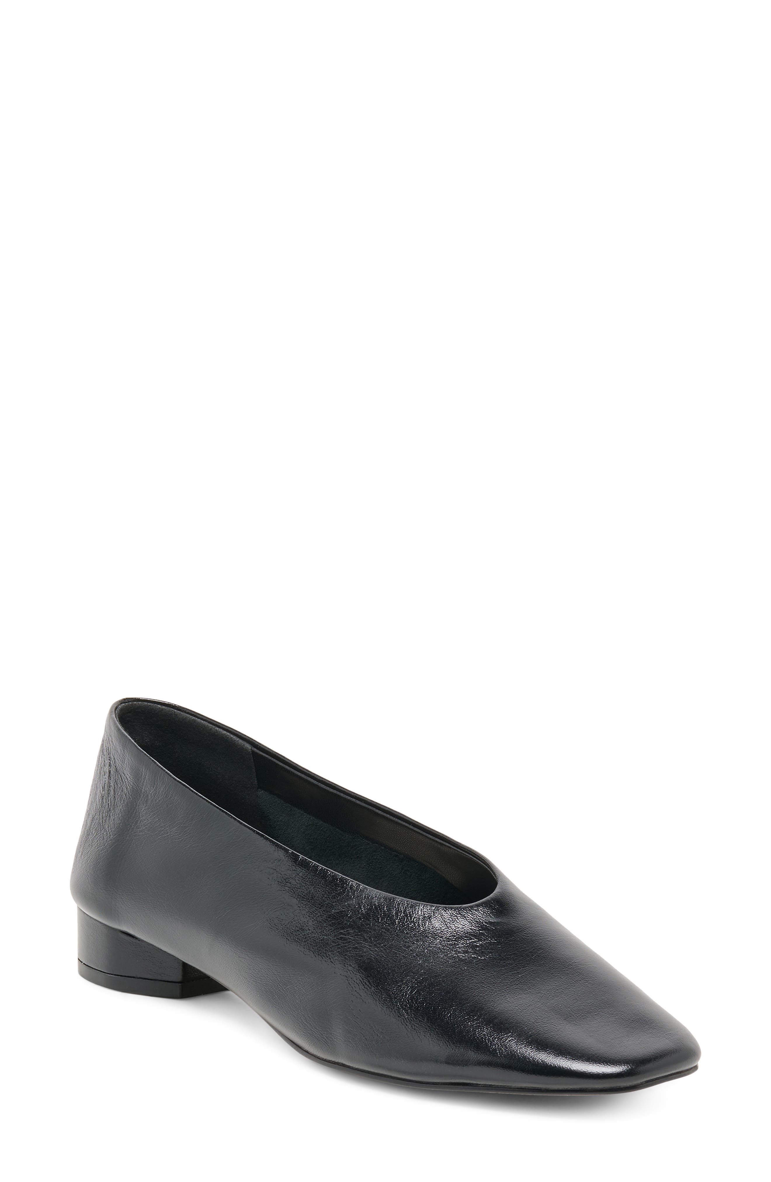 Andey Leather Flat, Main, color, BLACK LEATHER