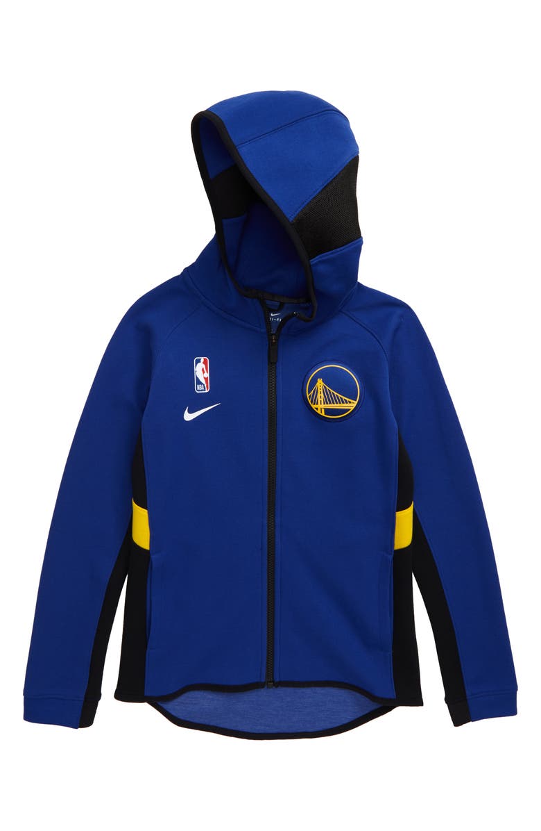Nike NBA Golden State Warriors Dry Zip Hoodie, Main, color, 