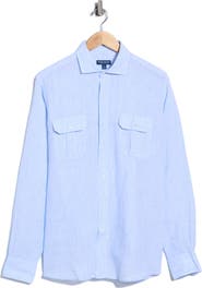 Peter Millar Astino Lino Check Sport Shirt