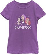 KPop Demon Hunters Girls' Chibi Trio Huntrix Graphic Short Sleeve T-Shirt