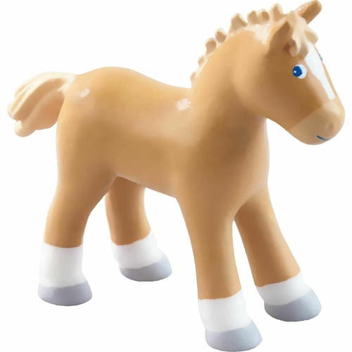 HABA Little Friends Foal Lissi - 3.75" Farm Animal Toy Horse Figure in Multi 