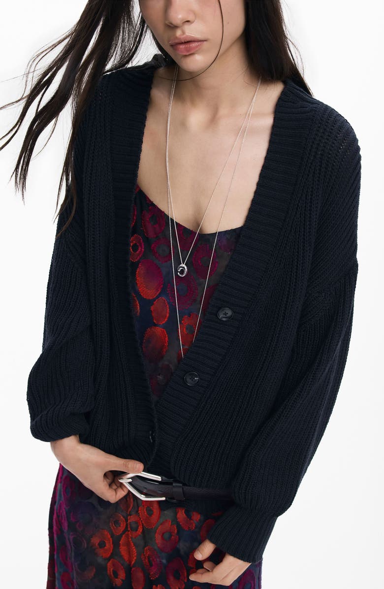 Desigual Flocked Animal Slipdress, Alternate, color, Red Multi