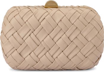 Haven Woven Faux Leather Frame Clutch