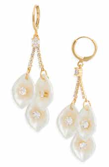 EYE CANDY LOS ANGELES Cecilia Pearly Shell Drop Earrings