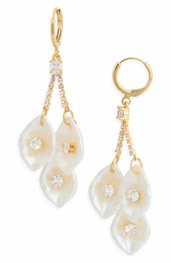 Cecilia Pearly Shell Drop Earrings