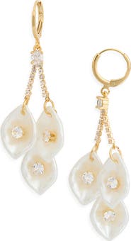 EYE CANDY LOS ANGELES Cecilia Pearly Shell Drop Earrings