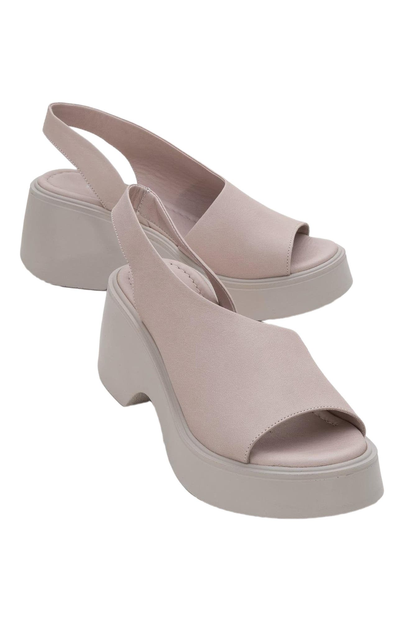 ROY Leather Wedge Sandal, Alternate, color, Light Pink Leather