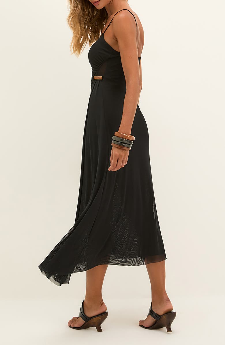 ViX Paula Hermanny Dana Mesh Midi Dress, Alternate, color, Black