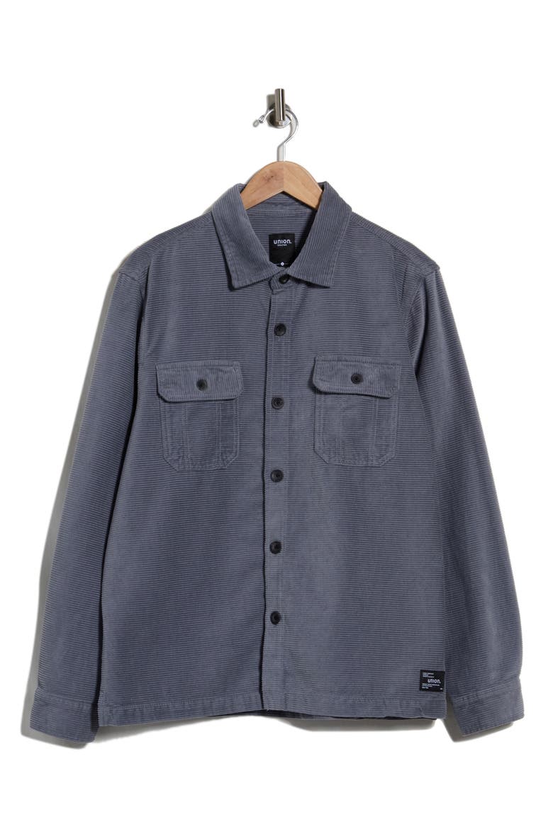 Corduroy Shirt Jacket, Alternate, color, BLUE SHADOW