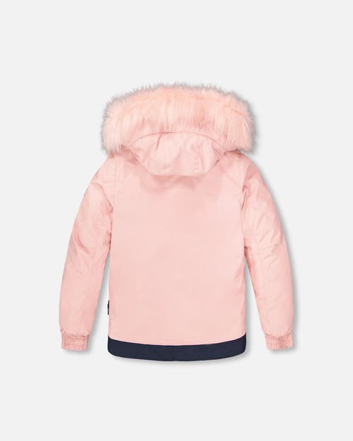 Deux Par Deux Girl Two-piece Play Snowsuit In Pink