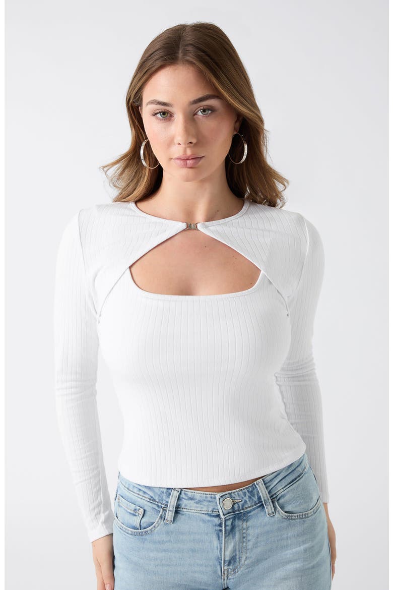 Wren Cutout Rib Tank & Shrug, Alternate, color, G011-OPEN