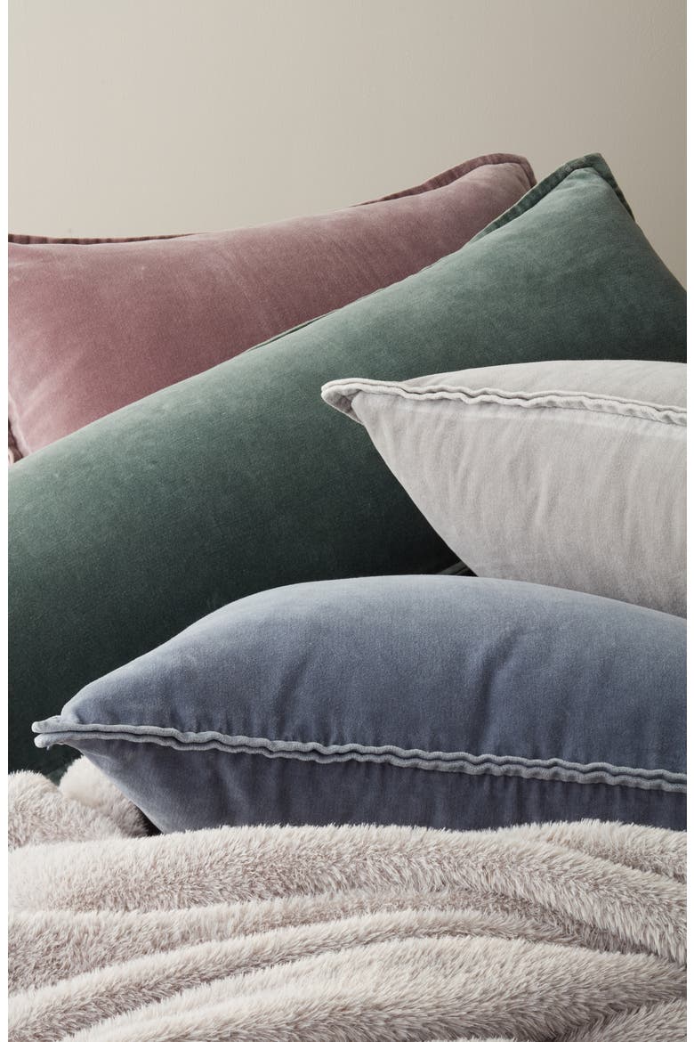 Velveteen Accent Pillow, Alternate, color, PURPLE TAUPE