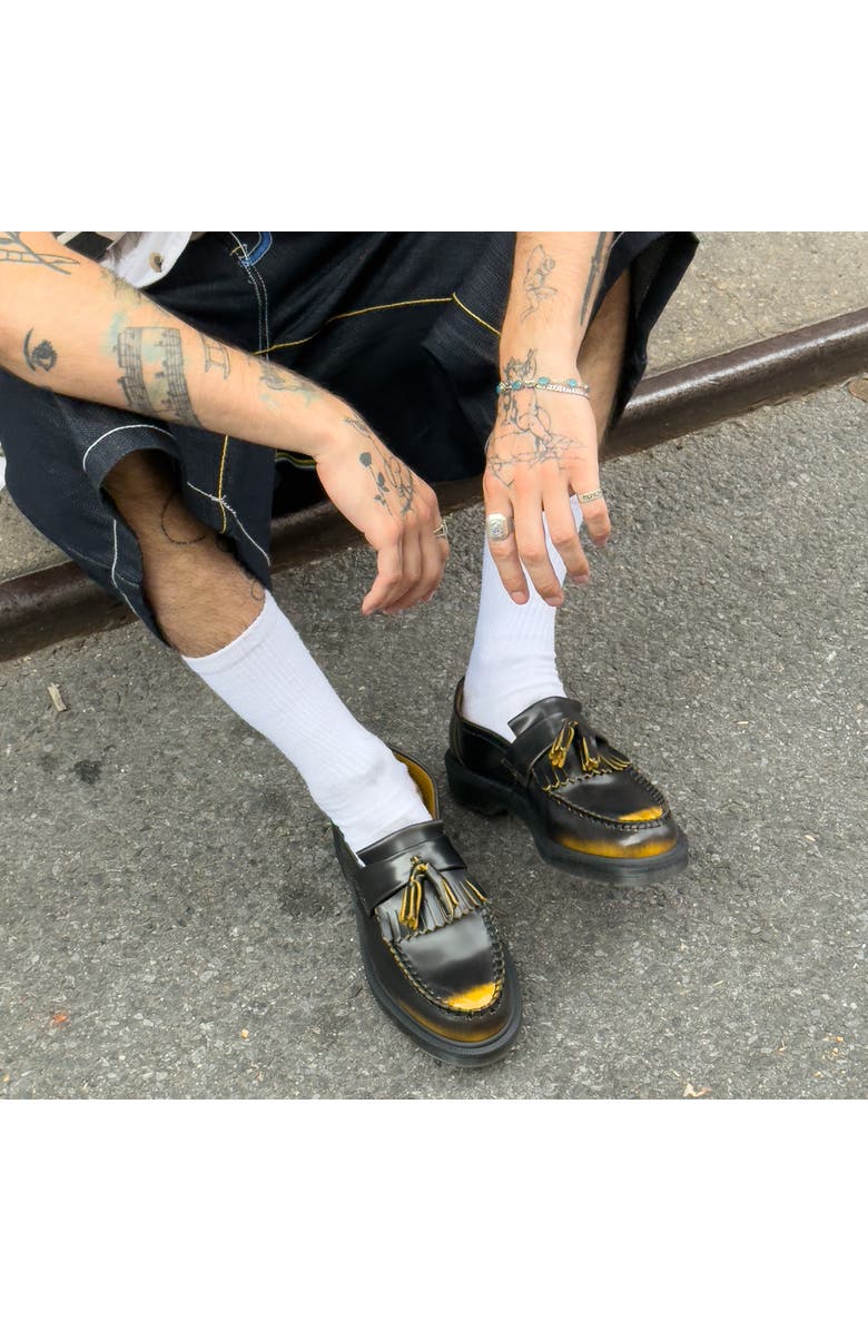Dr. Martens Adrian Arcadia Rub Off Leather Tassel Loafer, Alternate, color,