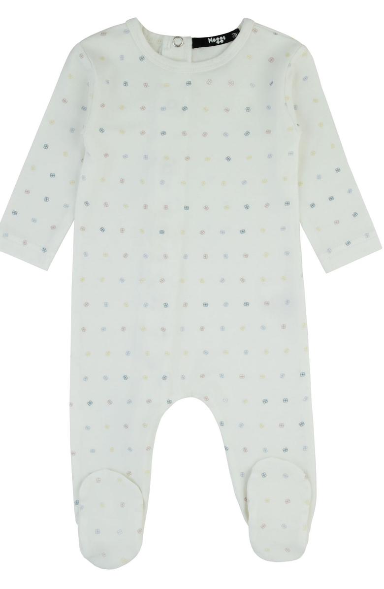 NoggiWear Baby Boy Pattern Footie, Main, color,