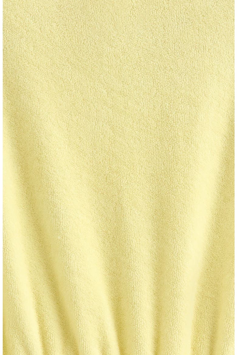 Kids' Flutter Sleeve Cotton Terry Dress, Alternate, color, YELLOW SWEET BERRY EMBROIDERY