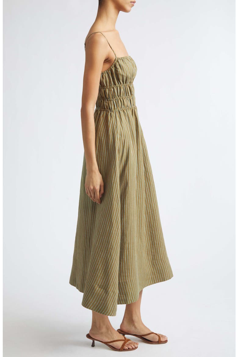 Ayla Linen Midi Sundress, Alternate, color, PORTO STRIPE