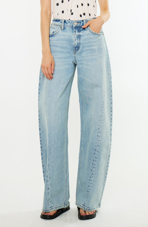 Delin Low Slung Wide Barrel Jeans