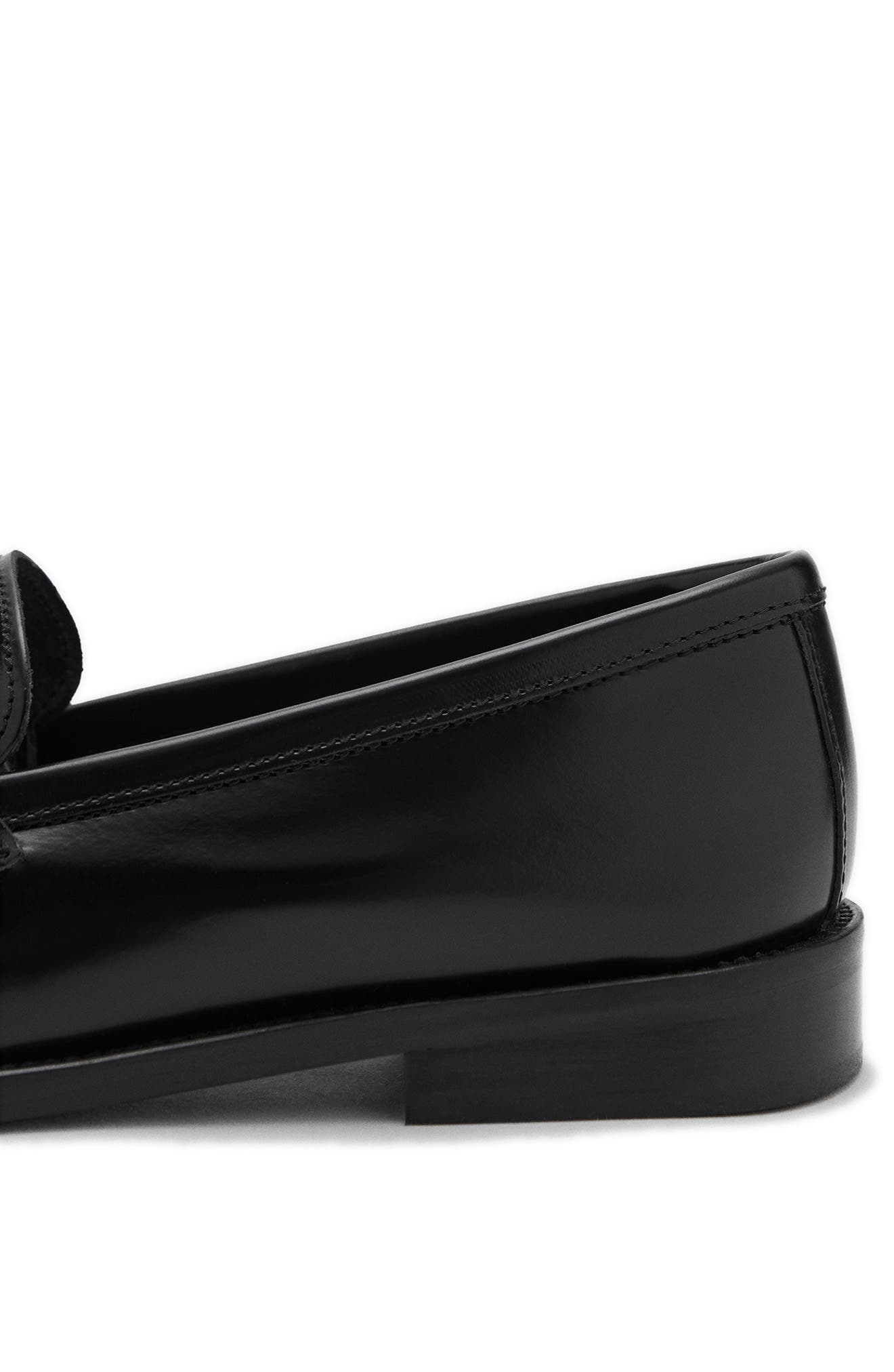 MANGO Luisa Penny Loafer, Alternate, color, Black