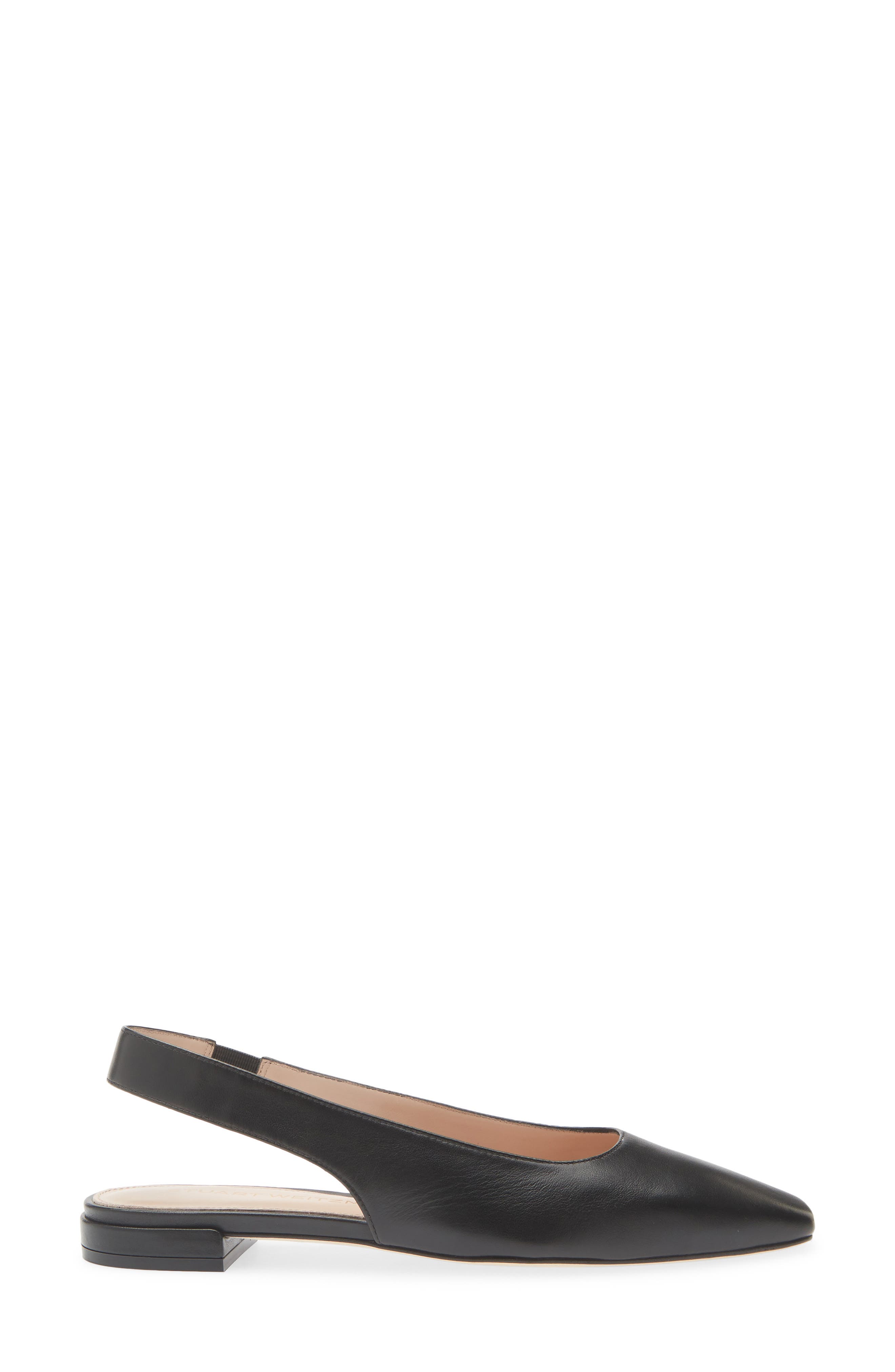 Stuart Weitzman Stassi Slingback Flat, Alternate, color, Black