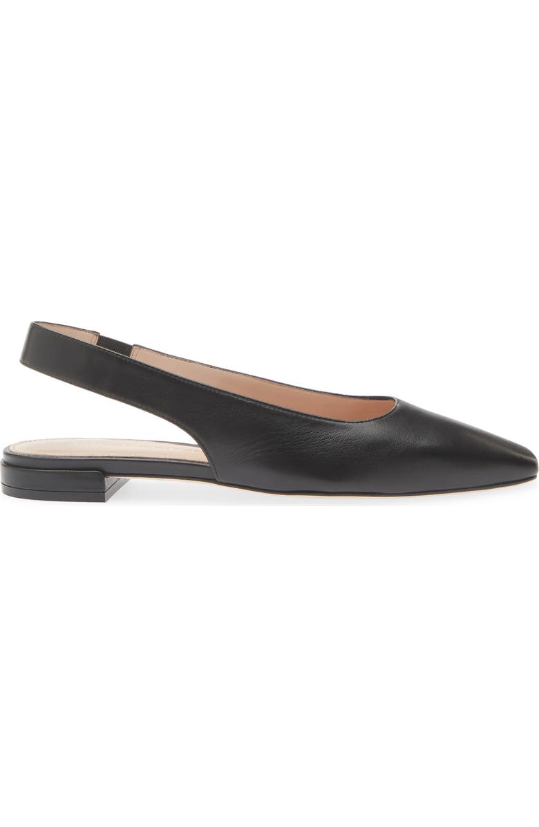 Stuart Weitzman Stassi Slingback Flat, Alternate, color, Black