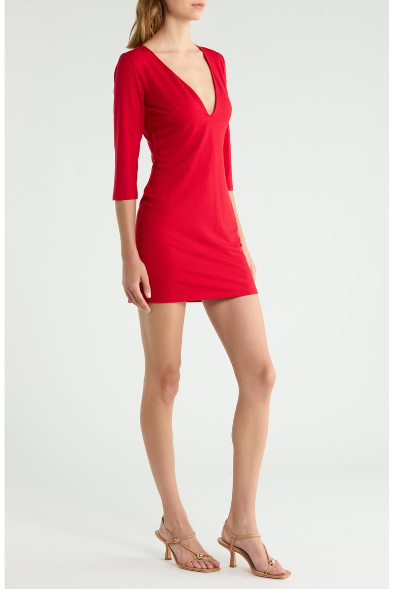 Mel Knit Minidress, Alternate, color, LIPSTICK