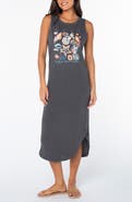 Roxy Painted Shells Sleeveless Midi Dress