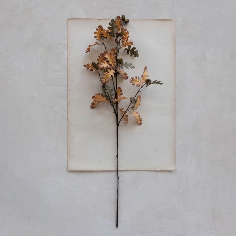 Faux Oak Leaf and Acorn Stem