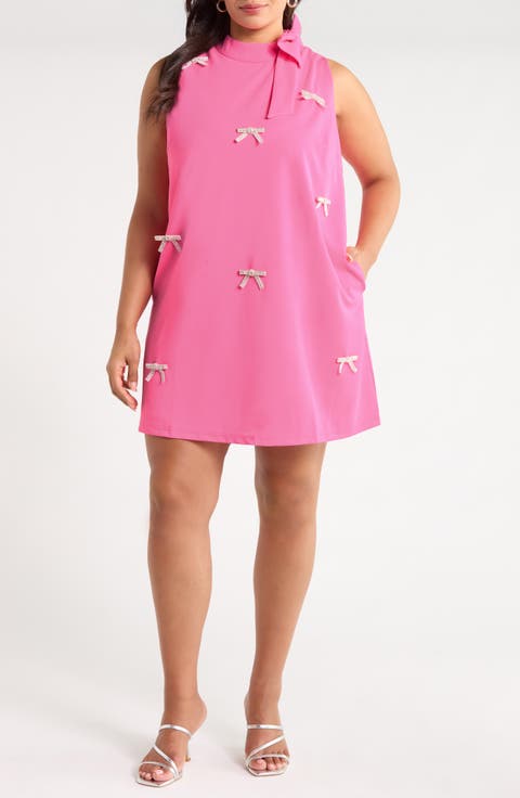 Pamelda Bow Shift Minidress