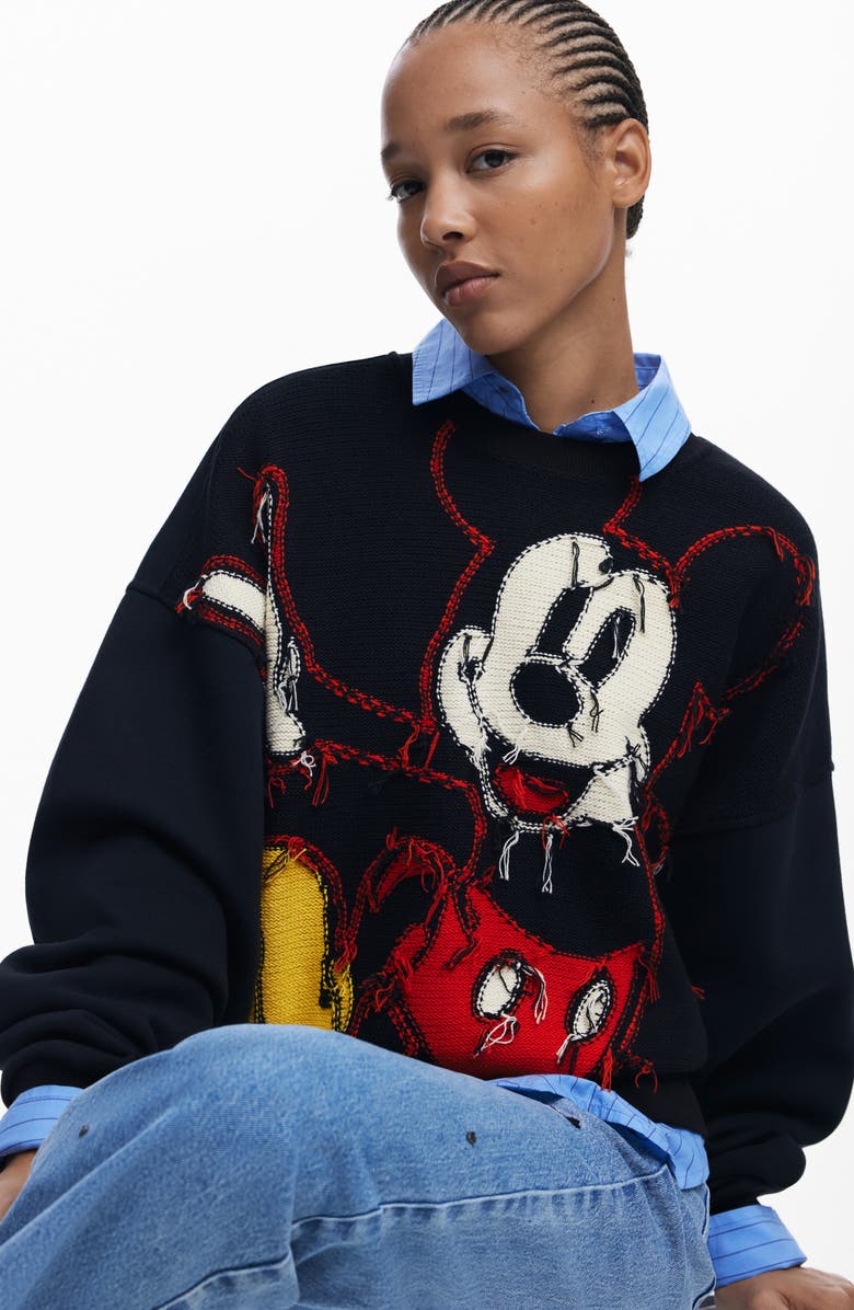 Desigual Mickey Mouse<sup>™</sup> Sweatshirt, Alternate, color, Black