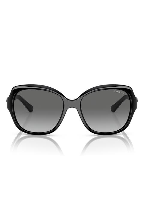 56mm Gradient Square Sunglasses