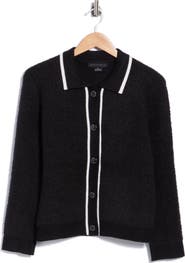 Sanctuary Tipped Bouclé Knit Cardigan