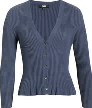PAIGE Royce Cotton Blend Rib Cardigan