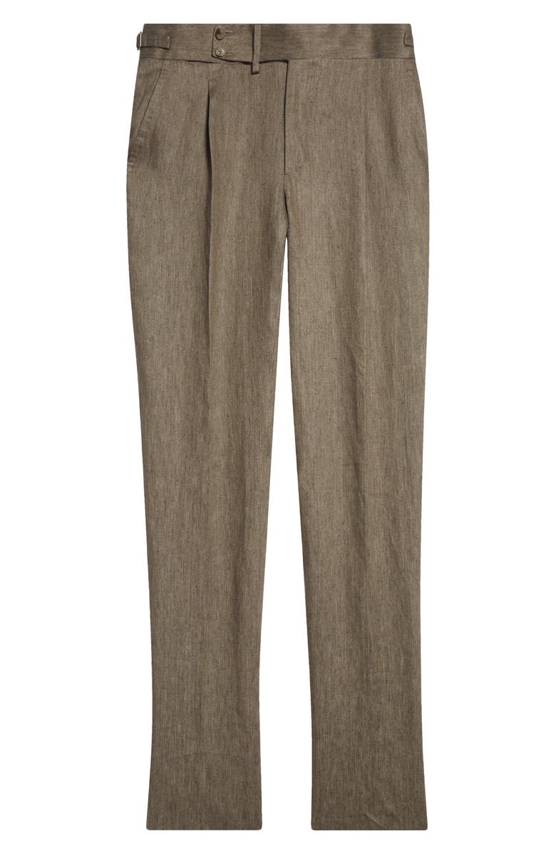 ISAIA Casalnuovo Silk, Cashmere & Linen Délavé Trousers, Alternate, color, Light Brown 380
