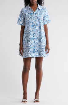 STITCHDROP Windjammer Short Sleeve Cotton Shirtdress