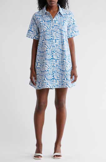 STITCHDROP Windjammer Short Sleeve Cotton Shirtdress