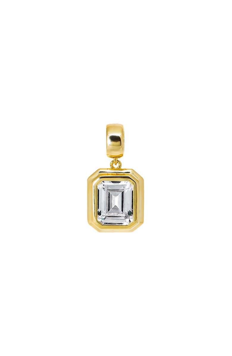 BY ADINA EDEN Colored CZ Emerald Bezel Pendant, Main, color, Gold