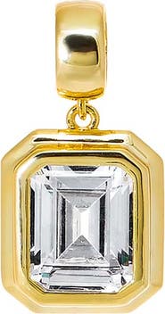 BY ADINA EDEN Colored CZ Emerald Bezel Pendant