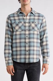 Lucky Brand Mason Plaid Long Sleeve Waffle Shirt