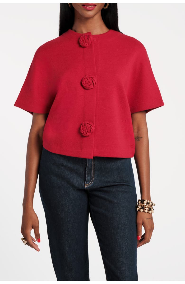 Frances Valentine Carnegie Shrug Solid, Main, color, Red