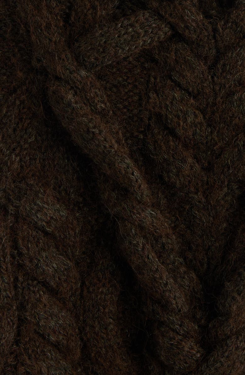 Isabel Marant Basiliane Chunky Wool & Alpaca Blend Cable Sweater, Alternate, color,