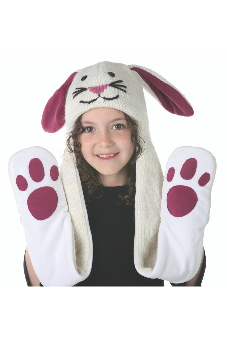 Bunny Hatscarf, Alternate, color, White