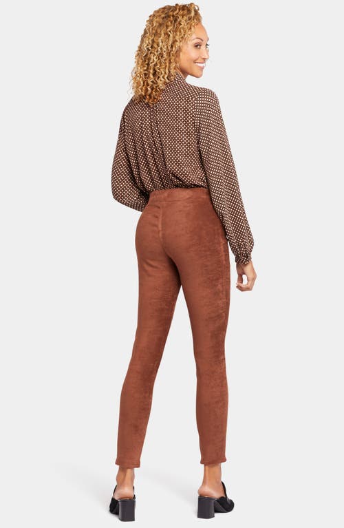 Nydj Faux Suede Leggings In Brown