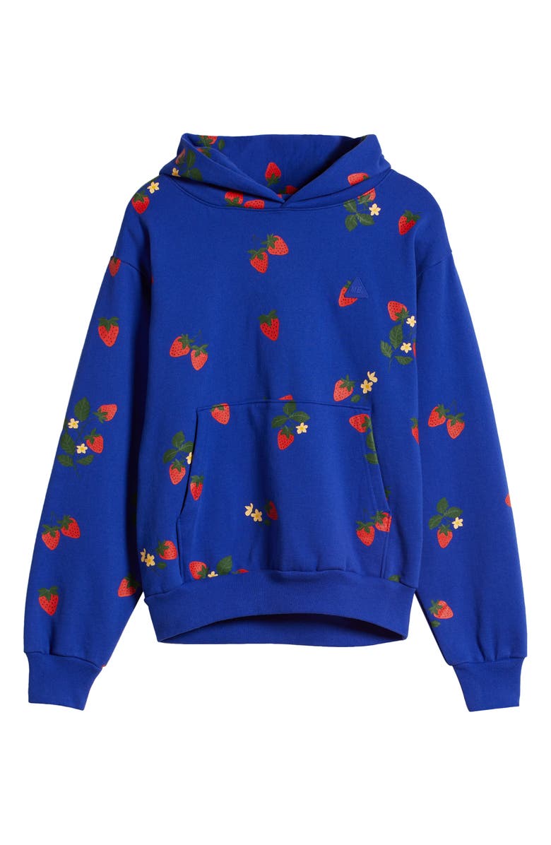 Melody Ehsani Strawberry Print Cotton Hoodie, Alternate, color, 