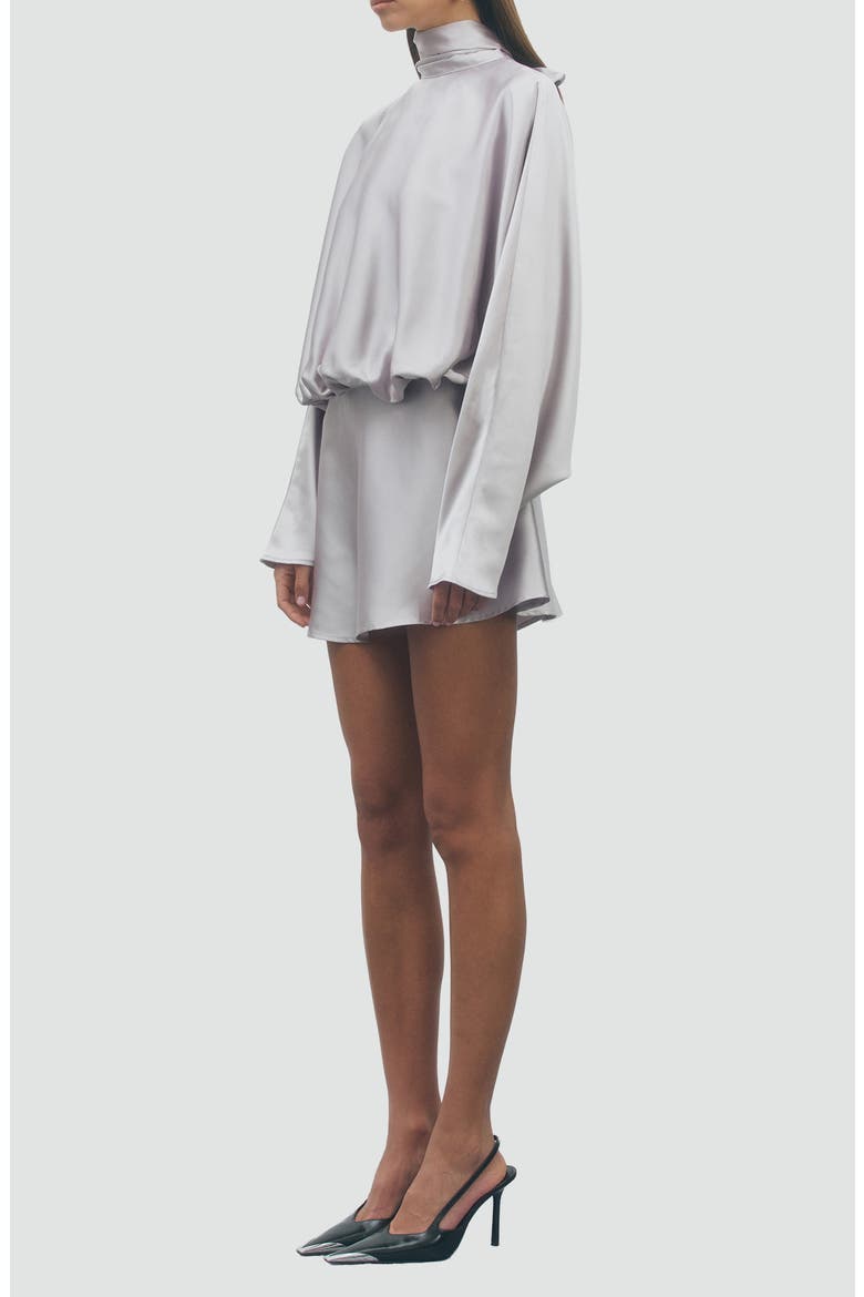 Bellucci Mock Neck Minidress, Alternate, color, SILVER