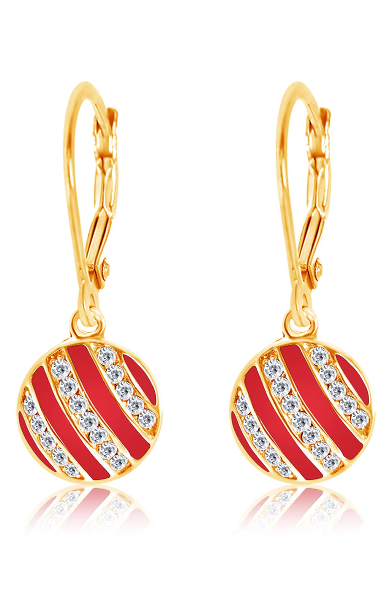 Chanteur Kids' Red Circle Lever-Back Earrings