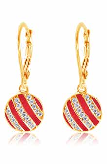 Chanteur Kids' Red Circle Lever-Back Earrings