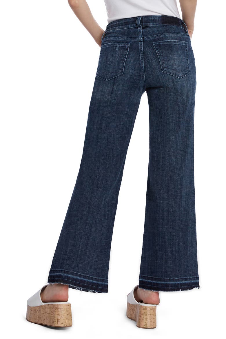 Ruby Release Hem Relaxed Flare Leg Jeans, Alternate, color, DEEP BLUE