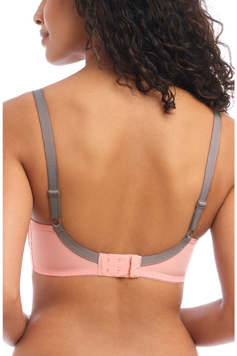 Offbeat Underwire Demi Plunge Molded Bra, Alternate, color, ROSEHIP