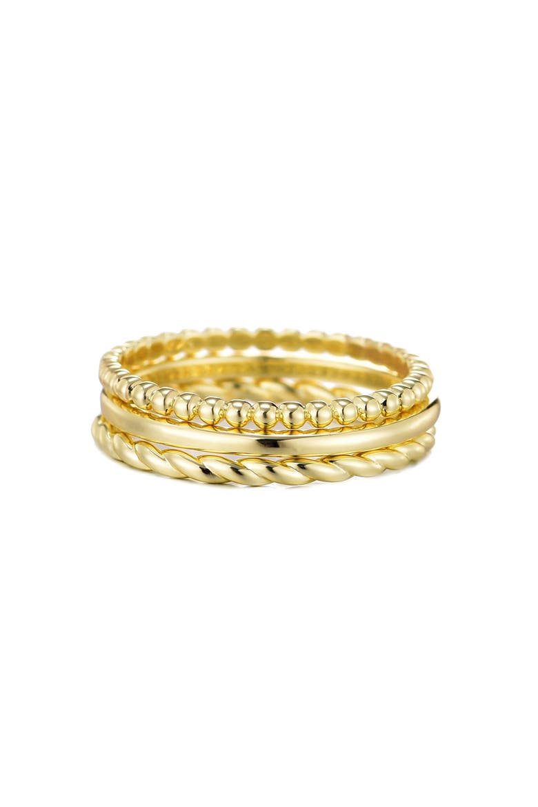 3-Piece Stackable Ring Set, Main, color, GOLD